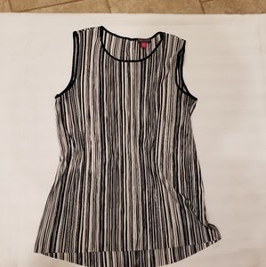 Vince Camuto stripped  sleeveless tunic top Sz S